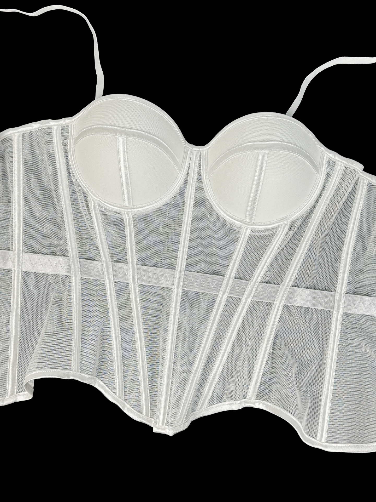 Elegant Burgundy Corset Top Sexy Mesh Fishbone Crop Top Fashion Short Camisole